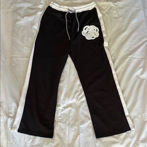 Marie Coco Kids Black and White Track Pants sz L/girls with embellishments